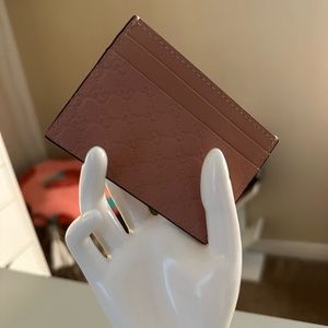 GUCCI Microguccissima Card Holder Soft Pink
